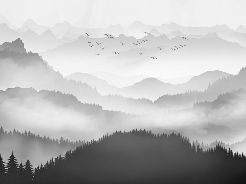 Фотообои Серые горы