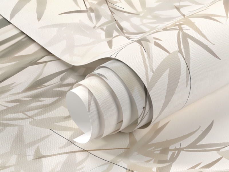 Фотообои Бамбуковый лес, акварель фрагмент #1