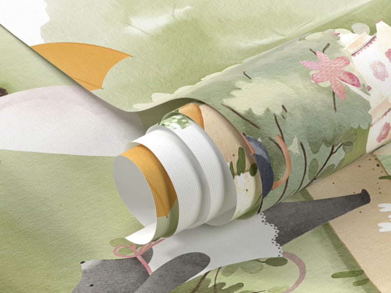 Фотообои Поход зверят на чаепитие фрагмент #1