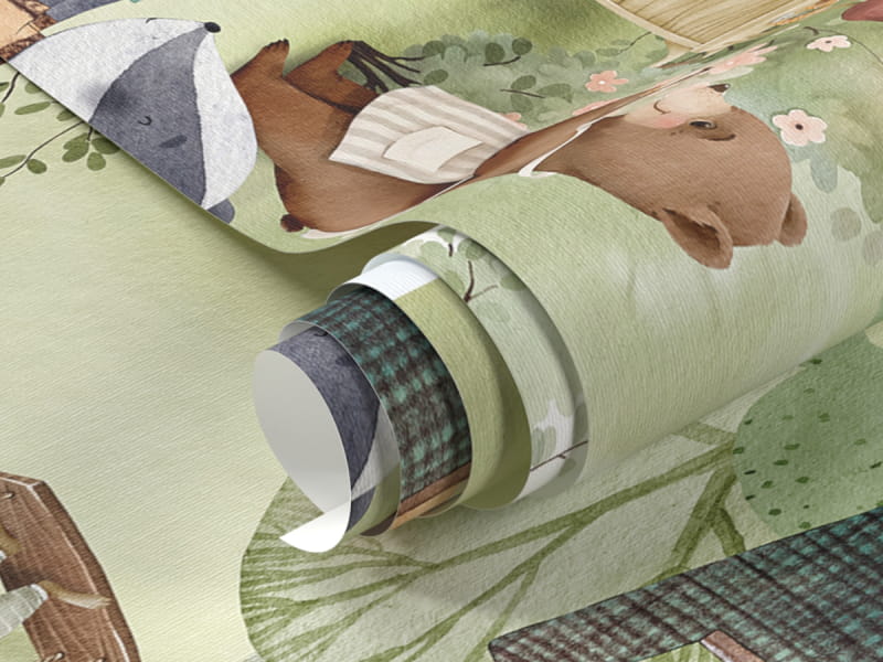 Фотошпалери Прекрасний день лісових звірят фрагмент # 1