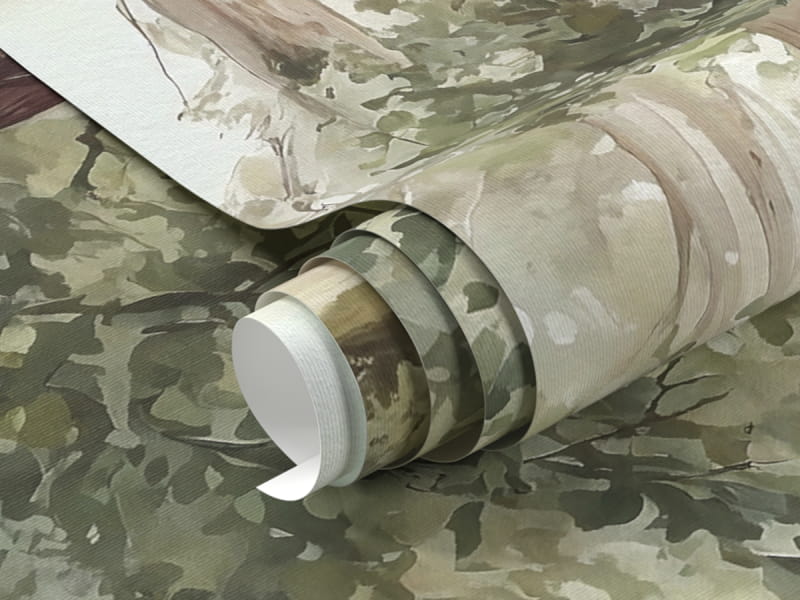 Фотообои Лесная тропинка, акварель фрагмент #1