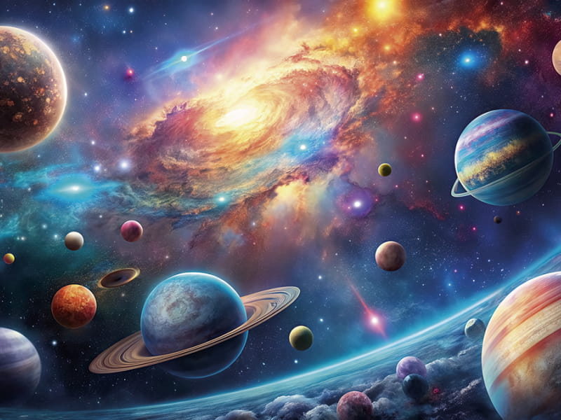 Фотообои Яркая солнечная система