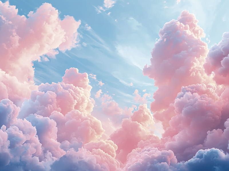 Фотообои Зефирные облака, акварель