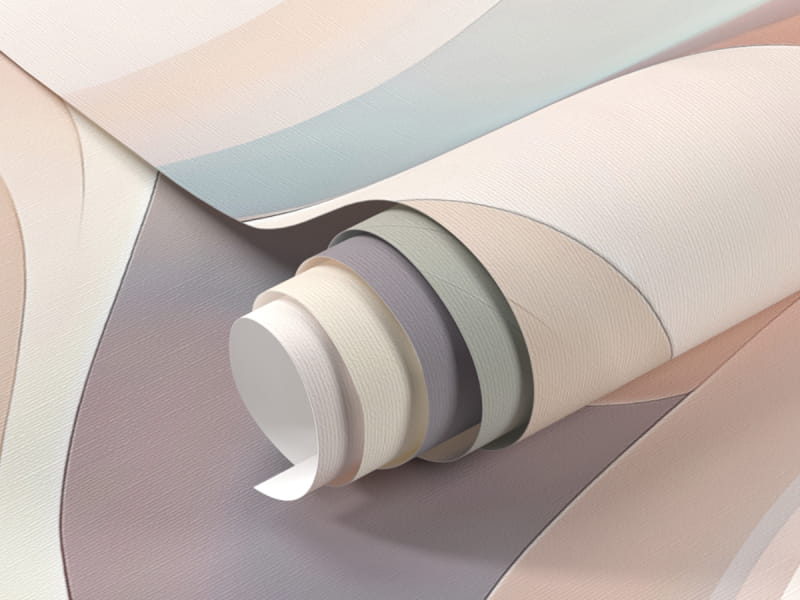 Фотошпалери М'які кольорові хвилі фрагмент # 1