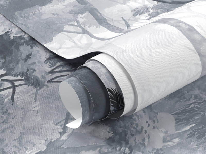 Фотообои Прекрасный лес в синем тумане фрагмент #1