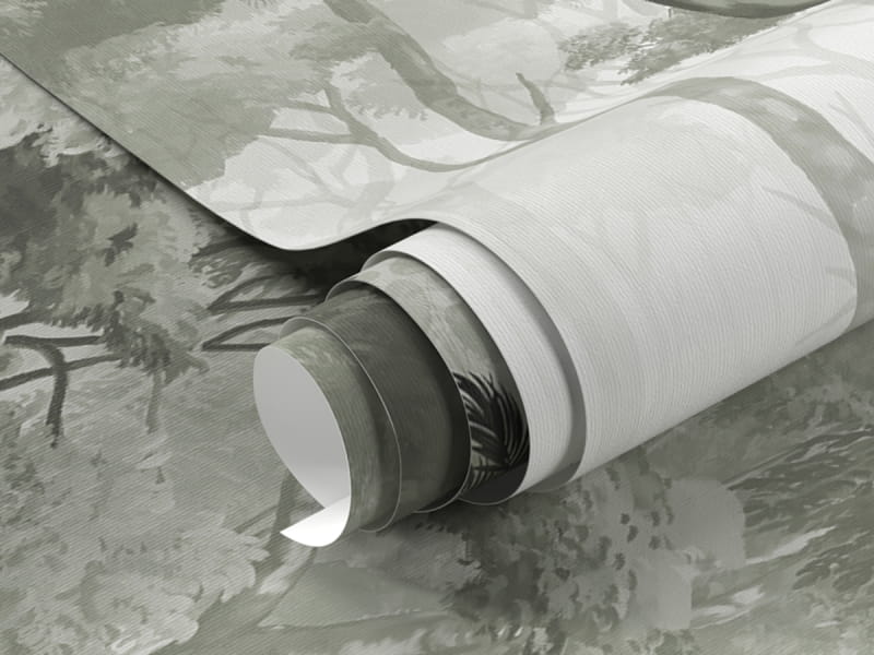 Фотошпалери Зелений ліс пейзаж фрагмент # 1