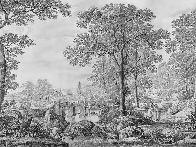 Фотообои Перкрасный парк, фреска