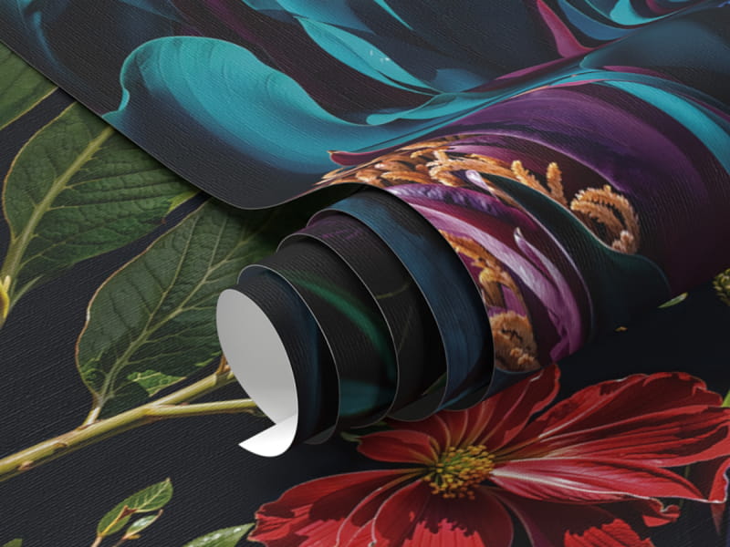 Фотошпалери Яскраві квіти 3Д фрагмент # 1