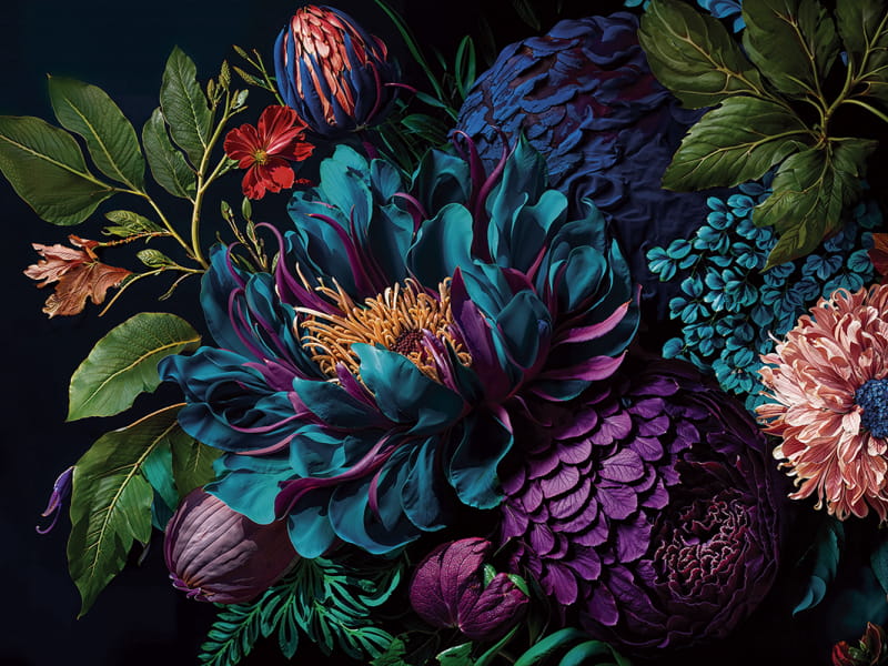 Фотошпалери Яскраві квіти 3Д