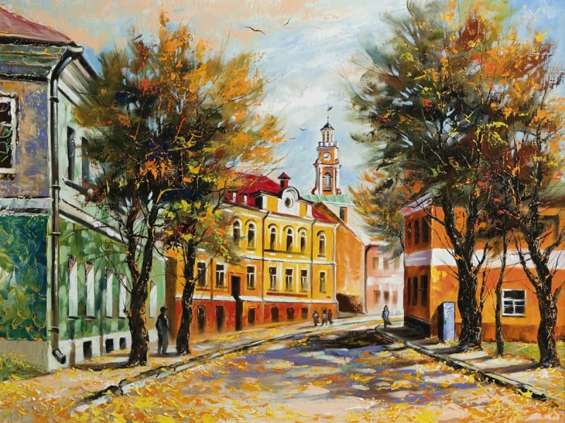 Фотообои Осень в городе