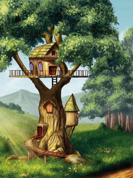 Фотообои Сказочный домик на дереве