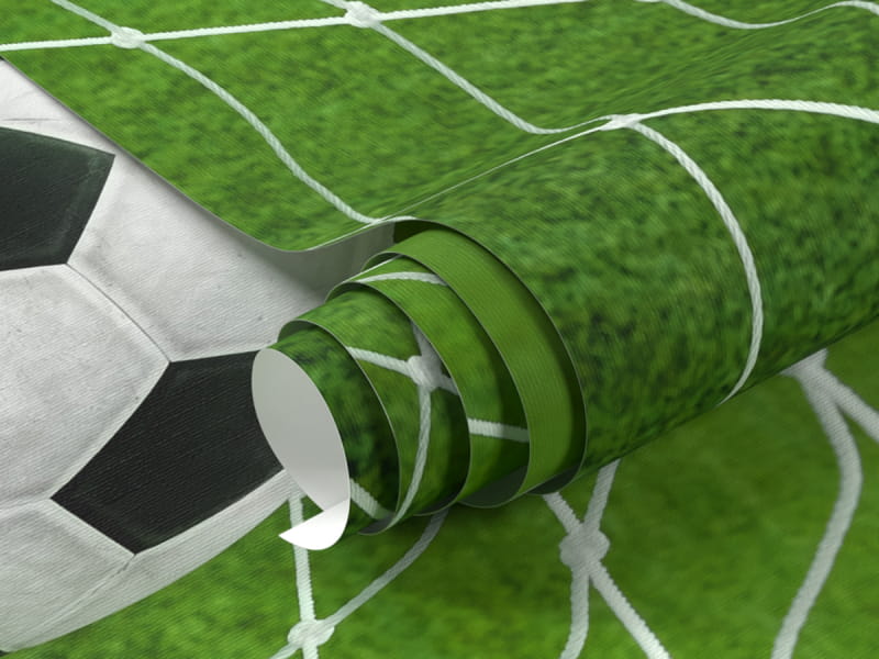 Фотообои Мяч в сетке ворот фрагмент #1