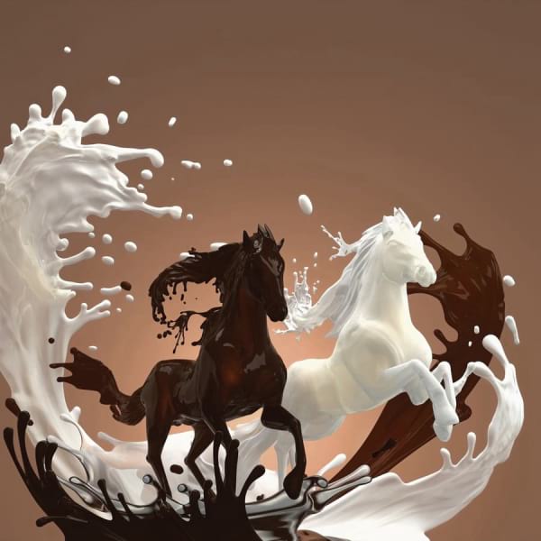 Фотообои Молочно-шоколадные лошади