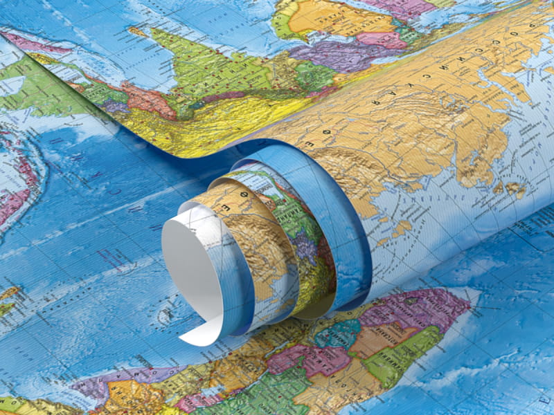 Фотообои Карта мира на русском фрагмент #1