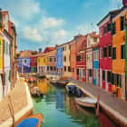 Превью фотообоев Красочные дома в Венеции