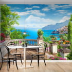 Миниатюра фотообоев Красивый пейзаж в интерьере кухни