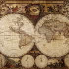 Превью фотообоев Старая карта мира