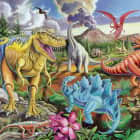 Превью фотообоев Доисторические динозавры