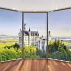 Превью фотоошпалер Вікно з видом на замок