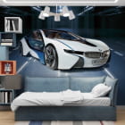 Мініатюра фотошпалер Концепт-кар БМВ в інтер'єрі підліткової