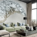 Миниатюра фотообоев Изящная ветка в интерьере гостиной