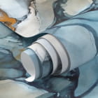 Миниатюра фотообоев Светло-синие чернила фрагмент #1