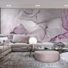 Миниатюра фотообоев Сиреневая акварель в интерьере гостиной