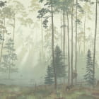 Превью фотообоев Медведи в туманном лесу