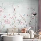 Миниатюра фотообоев Сад непрерывного цветения в интерьере гостиной