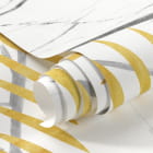 Мініатюра фотошпалер Золоте листя на мармурі фрагмент # 1