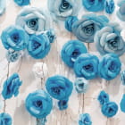 Превью фотоошпалер Стіна з блакитних троянд