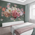 Мініатюра фотошпалер Вечірній букет в інтер'єрі спальні