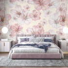 Миниатюра фотообоев Изящное цветение в интерьере спальни