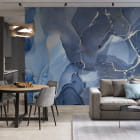 Миниатюра фотообоев Космическая пыль в интерьере гостиной