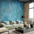 Миниатюра фотообоев Ледяная стена в интерьере гостиной