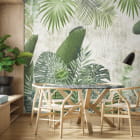 Миниатюра фотообоев Молодая листва в интерьере кухни