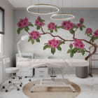 Миниатюра фотообоев Магнолия дерево в интерьере холла