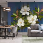 Миниатюра фотообоев Цветы весны в интерьере кухни