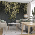 Миниатюра фотообоев Свисающие цветы в интерьере гостиной