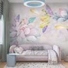 Миниатюра фотообоев Прекрасное цветение в интерьере детской