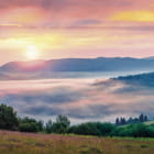 Превью фотообоев Восход солнца в горах