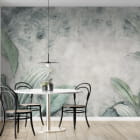 Миниатюра фотообоев Живописные листья в интерьере кухни