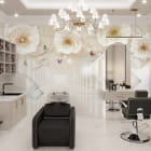 Миниатюра фотообоев Бежевые цветы 3Д в интерьере холла