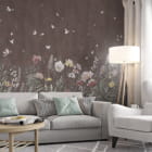 Миниатюра фотообоев Поле полевых цветов в интерьере гостиной