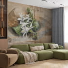 Миниатюра фотообоев Белая лилия в интерьере гостиной