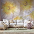 Мініатюра фотошпалер Лугові маки в інтер'єрі вітальні