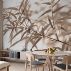 Миниатюра фотообоев Бамбуковые листья в интерьере кухни