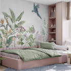 Мініатюра фотошпалер красивий квітучий сад в інтер'єрі підліткової