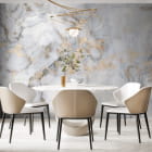 Миниатюра фотообоев Венецианский мрамор в интерьере кухни