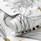 Мініатюра фотошпалер Великі квіти, графіка фрагмент # 1